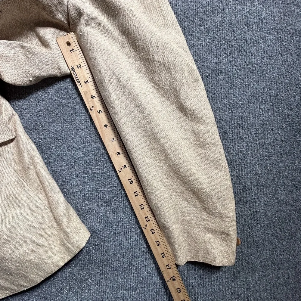 Vintage Pagano West Blazer Coat Mens 40 Beige Notch Lapel Western Preppy Career